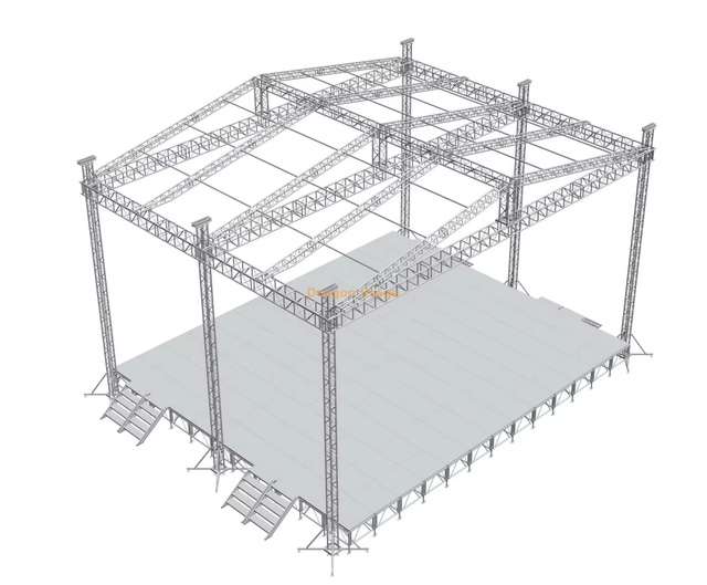 Sistema de escenario de aluminio para eventos, conciertos y festivales, armazón de techo, 40x16x8m
