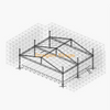 Muro de celosía Ringlock de 36 m con escenario de techo de aluminio de 21 x 20 m, 2 alas LED frontales y 2 escaleras de aluminio