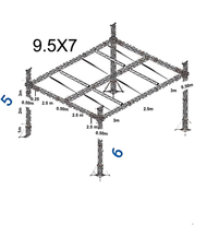 Camilio de techo plano fácil y fácil de 9.5x7m