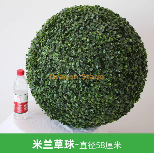 Bola de hierba de planta simulada Bola Milán Plástica Decoración de techo de planta Flores falsas Bola de hierba Milán - Diámetro 58 cm