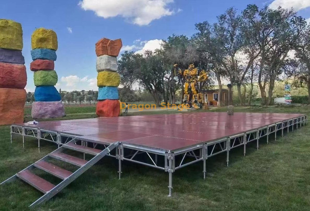 Deck de plataforma de madera contrachapada 4x4 portátil 15.86x7.32m