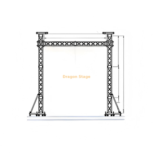 Armadura de aluminio profesional del poste de la portería del 10x6m para la ayuda de la pantalla del LED
