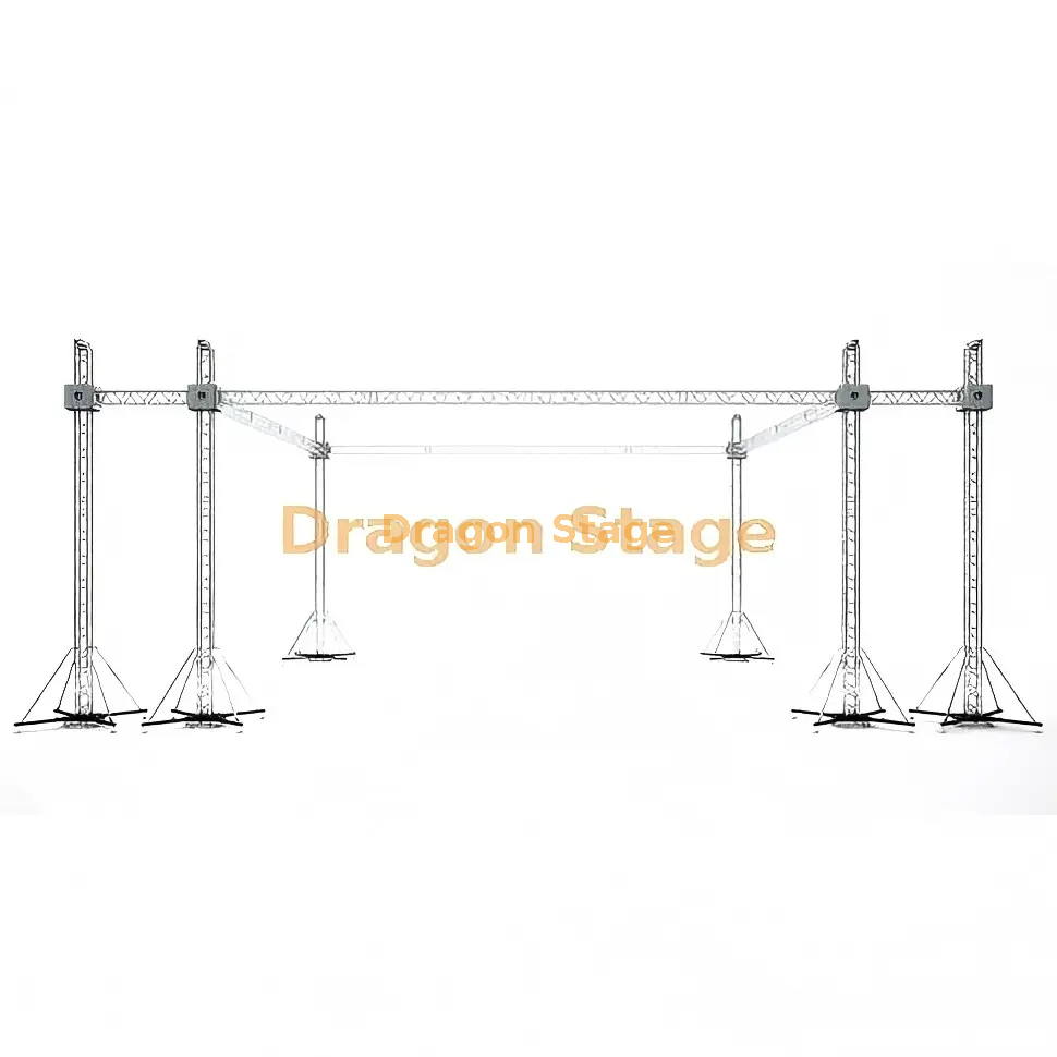 Sistema de armadura de escenario de concierto al aire libre personalizado 12x12x8.5m