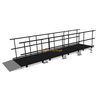 Rampa de acceso al escenario de eventos de aluminio recta de 5,49x1,22 m para bodas y eventos corporativos