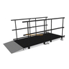 Rampa de transición de escenario de aluminio compacta de 3,0x1,22 m con barandillas dobles para eventos