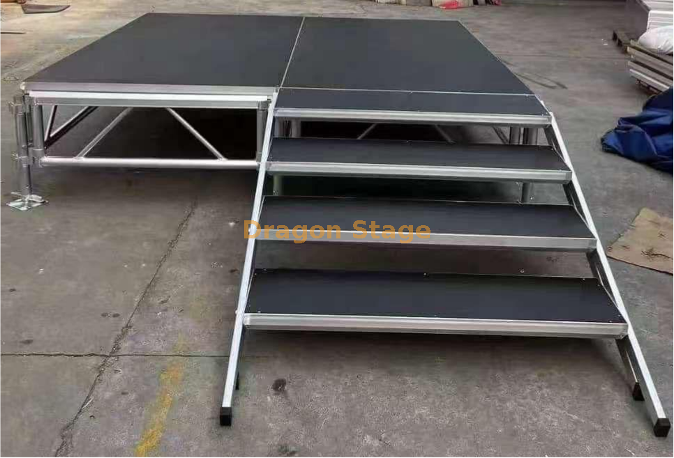 Mini altura modular de aluminio los 0.6-1m de los sistemas de suelo del panel de la etapa los 2.44x2.44m