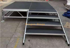 Mini altura modular de aluminio los 0.6-1m de los sistemas de suelo del panel de la etapa los 2.44x2.44m