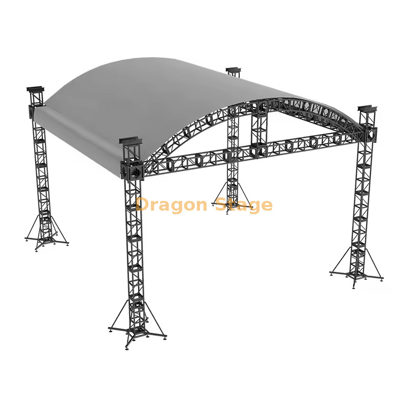 Sistema de armadura de techo de aluminio arqueado profesional de 10x8x6m