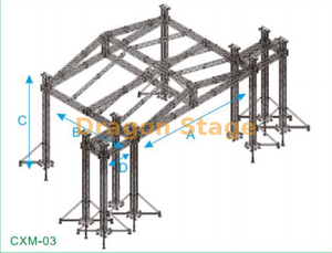 Armadura grande para escenario de concierto 20x12x8 con torre de armadura PA de 2 m