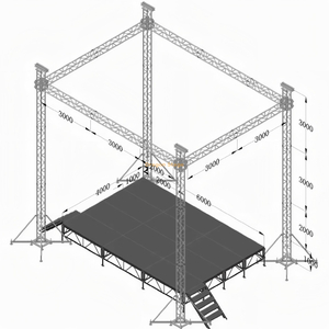 Sistema profesional de armazón de aluminio para bodas y eventos con estabilizadores de 8x6x9m