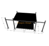 Sistema de armadura profesional de aluminio para escenario de concierto al aire libre, 12x8x6m, con alas LED duales de 4m
