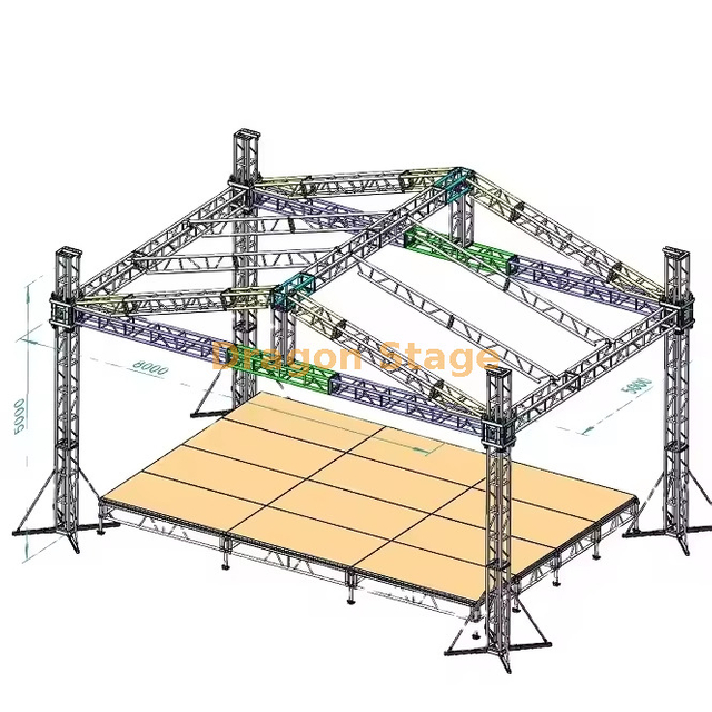 Escenario De Eventos Y Trusses 8x5x5m