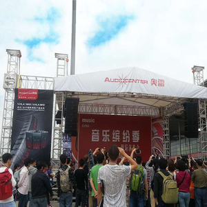 Pequeña torre elevadora para escenario de concierto, armazón de iluminación de aluminio giratorio redondo