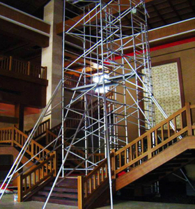 Andamio de marco de escalera de aluminio para construcción