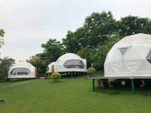 8 m de diámetro cúpula geodésica iglú estructura de acero tienda de campaña hotel casa de lujo domo glamping carpa de domo redondo