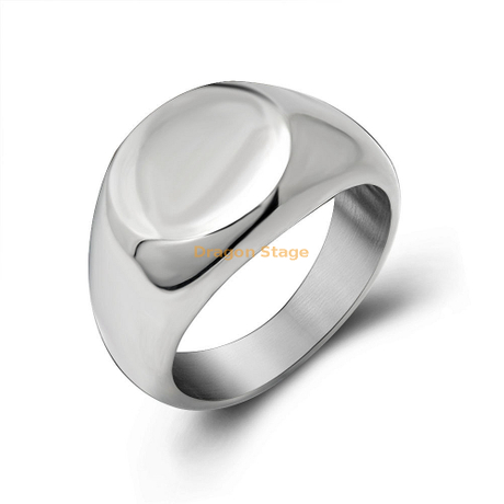 Los hombres al por mayor diseñan su propio anillo de acero en blanco, anillo de sello de hombres en blanco de acero inoxidable con base por encargo