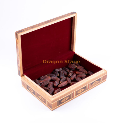 KSA Riyadh temporada Ramadan Mubarak craft box beige Ramadan comida caja de regalo fechas caja de madera