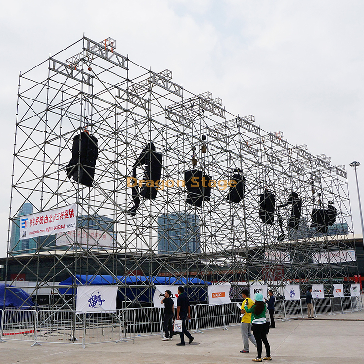Armazón de altavoz/Armario de línea de audio/armazón de capa de hierro y andamio de acero para escenario de eventos 10x8m