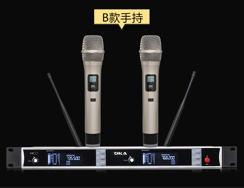 Skm9000 micrófono profesional para actuación en escenario cantando KTV karaoke uno o dos micrófonos inalámbricos para el hogar (3)