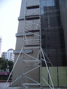 Escalera de acceso de aluminio ligero para andamios Escalera recta individual