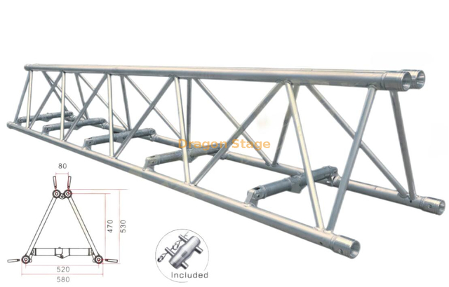 Truss plegable recto de aluminio 530x580 mm S52