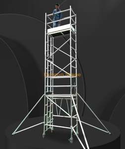 Andamio móvil de ancho simple con escalera de aluminio de 0,75x2x4,29 m 