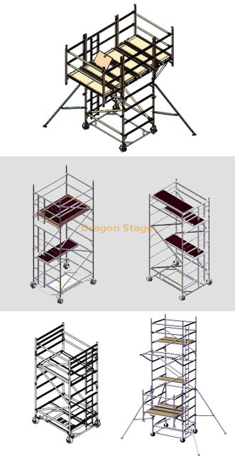 capacidad de andamio en voladizo de aluminio