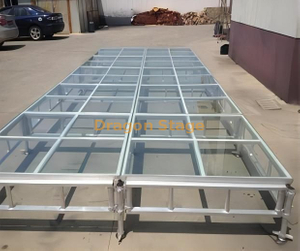 Plataforma de escenario de aluminio de vidrio templado para bodas