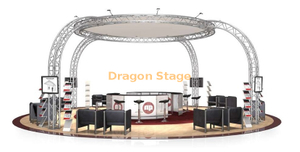 Sistema de armadura de soporte de cabina de diseño de techo circular de 6x6 m