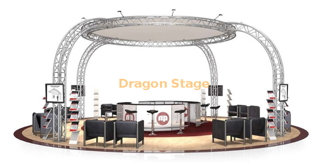 Sistema de armadura de soporte de cabina de diseño de techo circular de 6x6 m