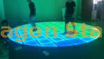 Piso de escenario de pista de baile LED RGB redondo para discoteca fiesta boda club nocturno diámetro 1,8 m