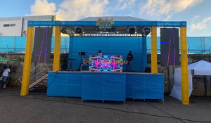 Escenario de DJ pequeño para techo al aire libre con armazón de sonido de 16x16x16 pies