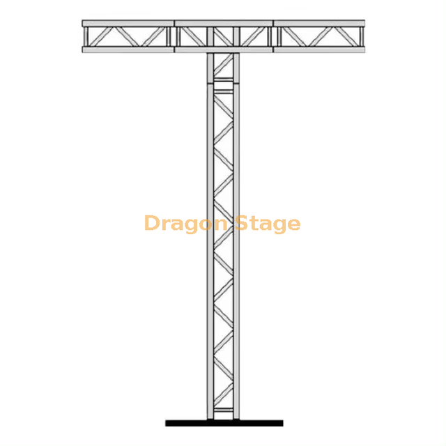 Poste de armadura de iluminación en T personalizado de 400 mm y 6 m de altura