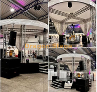 Estructura de techo de armadura circular temporal para instalaciones interiores de bodas y eventos de exhibición