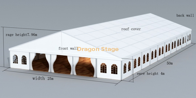 Carpa grande para eventos de promoción de estilo normal de aluminio 50x25m