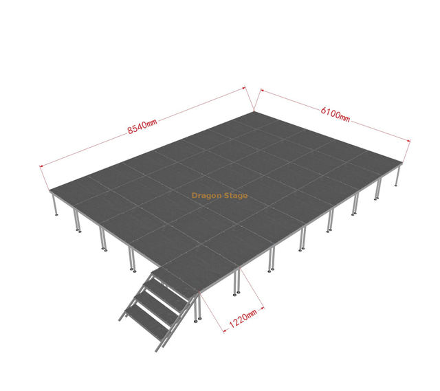 Plataforma modular móvil ajustable portátil los 8.54x6.1m de la etapa del concierto