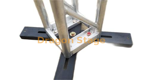 Base plegable de acero negro para truss 