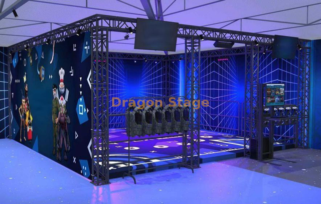 Cabina de armadura para eventos y exhibición móvil de aleación de aluminio personalizada de 6x6x3m VR