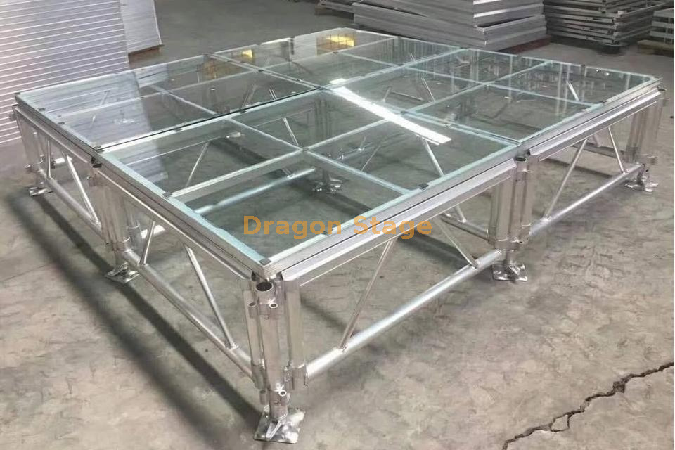 Plataforma de boda acrílica de aluminio 2.44x2.44m