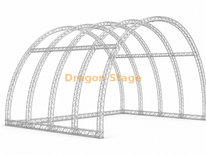 Estructura de celosía de aluminio curvada grande de 24x18x15m con escenario para eventos de 21,96x14,4m