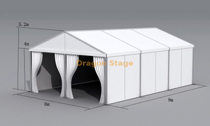 Carpa para eventos con estructura en A de aluminio de 6x9 m | Refugio para eventos de PVC resistente con marco de aluminio 6061-T6
