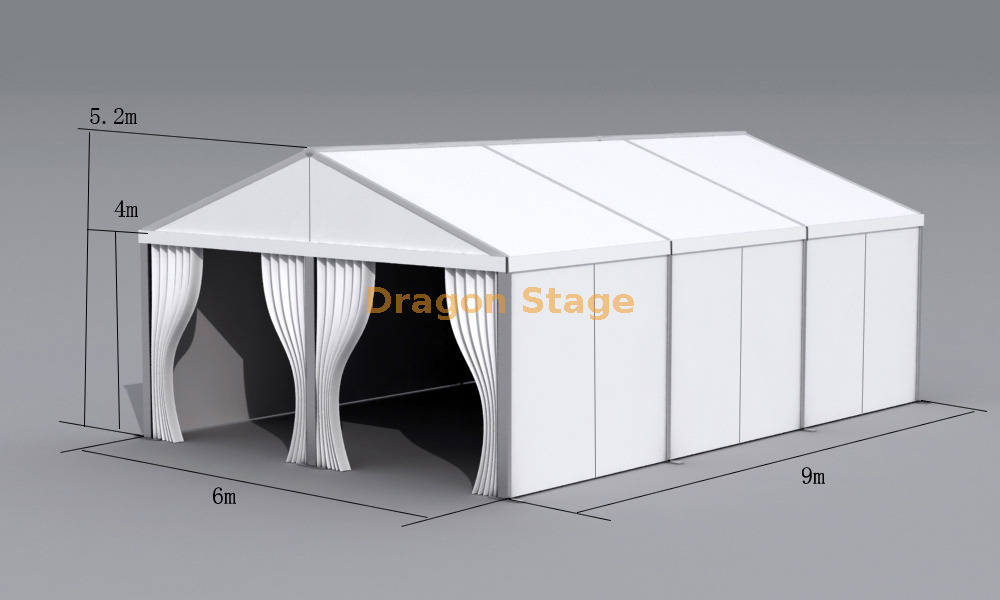 Carpa para eventos con estructura en A de aluminio de 6x9 m | Refugio para eventos de PVC resistente con marco de aluminio 6061-T6