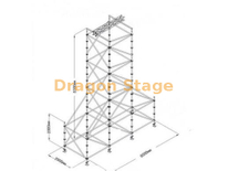 Sistema de torre Layher Truss de alta resistencia de 8,3 m para iluminación y sonido Line Array