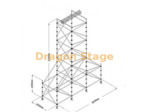 Sistema de torre Layher Truss de alta resistencia de 8,3 m para iluminación y sonido Line Array