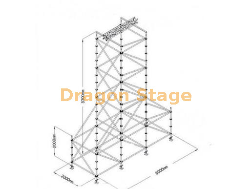 Sistema de torre Layher Truss de alta resistencia de 8,3 m para iluminación y sonido Line Array