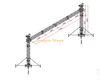 Sistema de armazón de iluminación de pórtico de aluminio portátil de 12x6 m (estructura de iluminación de escenario con soporte en el suelo)