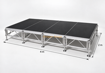 Plataforma de escenario portátil con armazón modular de concierto 4x2m con 2 escaleras