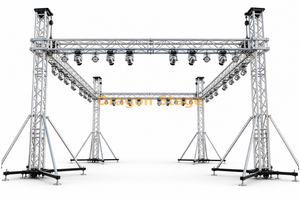 Sistema de armadura de iluminación de soporte terrestre de aluminio de 8x6x3m para eventos