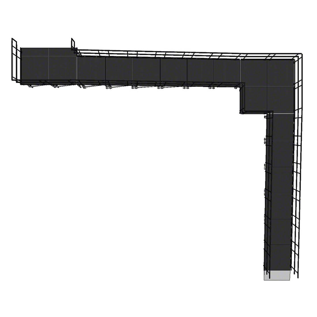 Rampa de escenario modular de aluminio de 90 grados Vista superior 40 pies 2,25 pulgadas x 35 pies 1,25 pulgadas 12,25 mx 10,70 m.jpg
