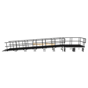 Rampa de carga de producción de escenario de aluminio recta de 10,30x1,63 m para cajas de carretera y equipos audiovisuales